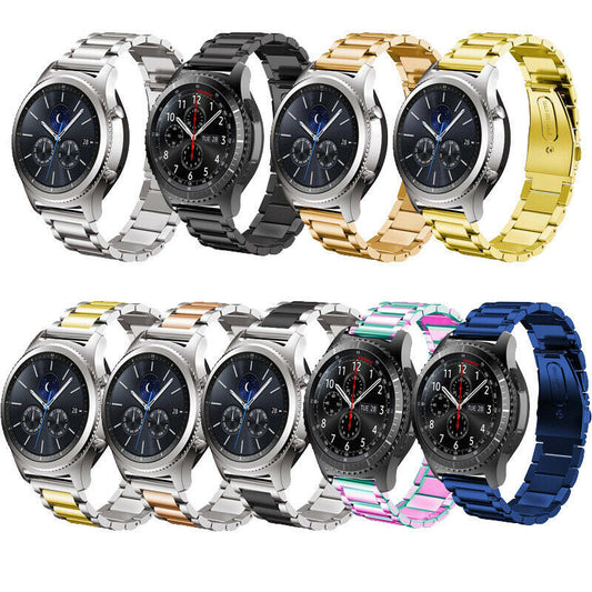 Stainless Steel Watch Band Metal Heavy Watch Bracelets Polished Matte Brushed Finish Watch Strap Replacement for Men Women 16mm/18mm/20mm/21mm/22mm/23mm/24mm